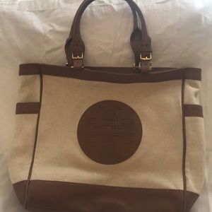 Tory Burch linen tote